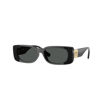 SOLID GRAY LENSES WITH BLACK FRAME