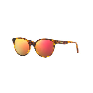 SOLID VIOLET MIRROR RED LENSES WITH HAVANA FRAME