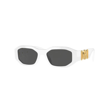 SOLID GRAY LENSES WITH WHITE FRAME