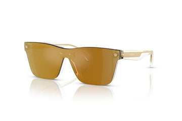 GOLD MIRROR LENSES WITH CRYSTAL FRAME