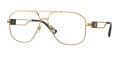 Versace VE1287 Pilot Eyeglasses in Gold, angle view