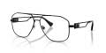 Versace VE1287 Pilot Eyeglasses in Matte Black, angle view