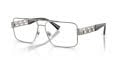 Versace VE1308 Pilot Eyeglasses in Gunmetal, angle view