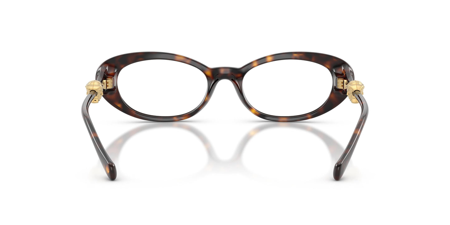 Versace VE3381U Oval Eyeglasses in Clear / Havana, angle view
