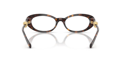 Versace VE3381U Oval Eyeglasses in Clear / Havana, angle view