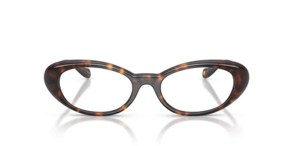 Versace VE3381U Oval Eyeglasses in Clear / Havana, detail view
