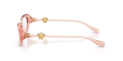 Versace VE3381U Oval Eyeglasses in Clear / Transparent Pink, side view