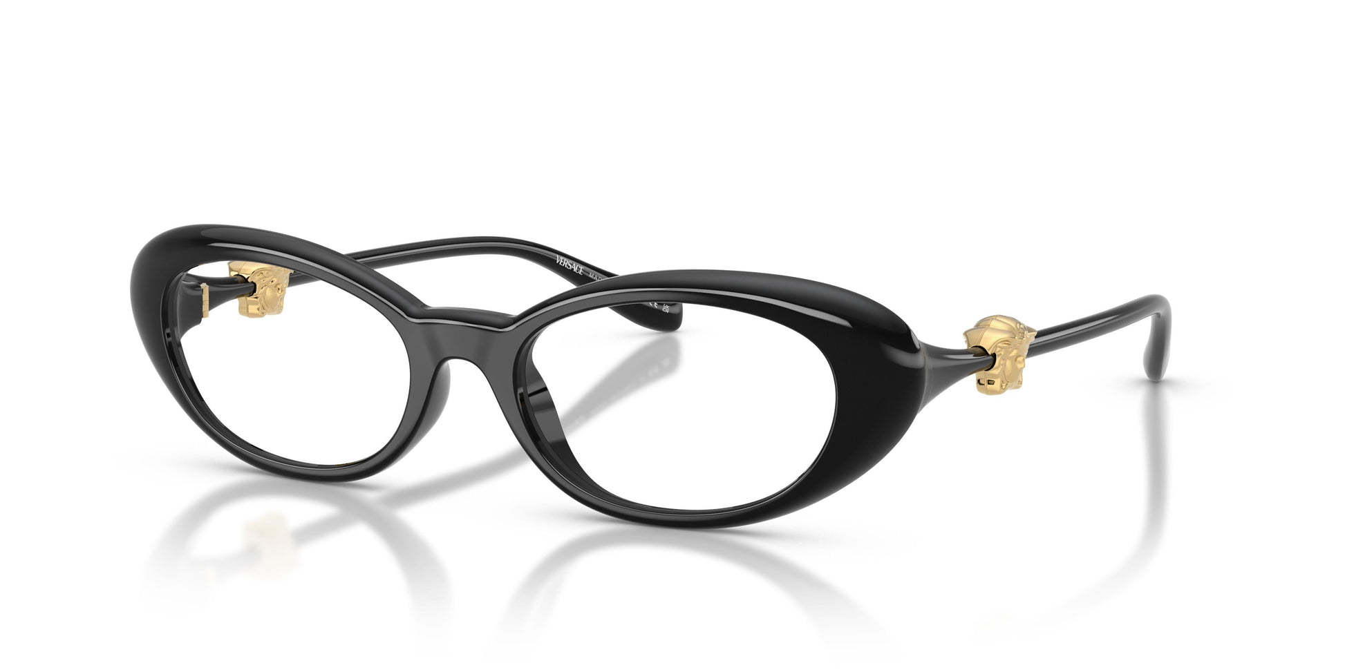 Versace VE3381U Oval Eyeglasses in Clear / Black, front view