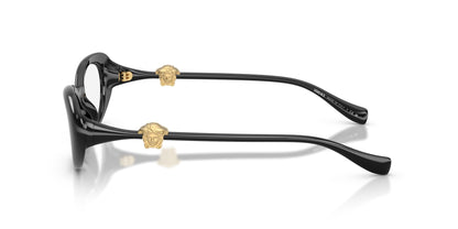 Versace VE3381U Oval Eyeglasses in Clear / Black, side view