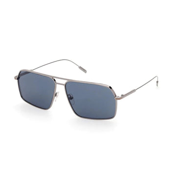 SOLID BLUE LENSES WITH GUNMETAL FRAME