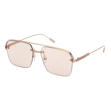 LIGHT BROWN LENSES WITH MATTE ROSE GOLD FRAME