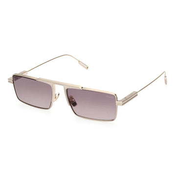 BROWN GRADIENT LENSES WITH MATTE SILVER FRAME