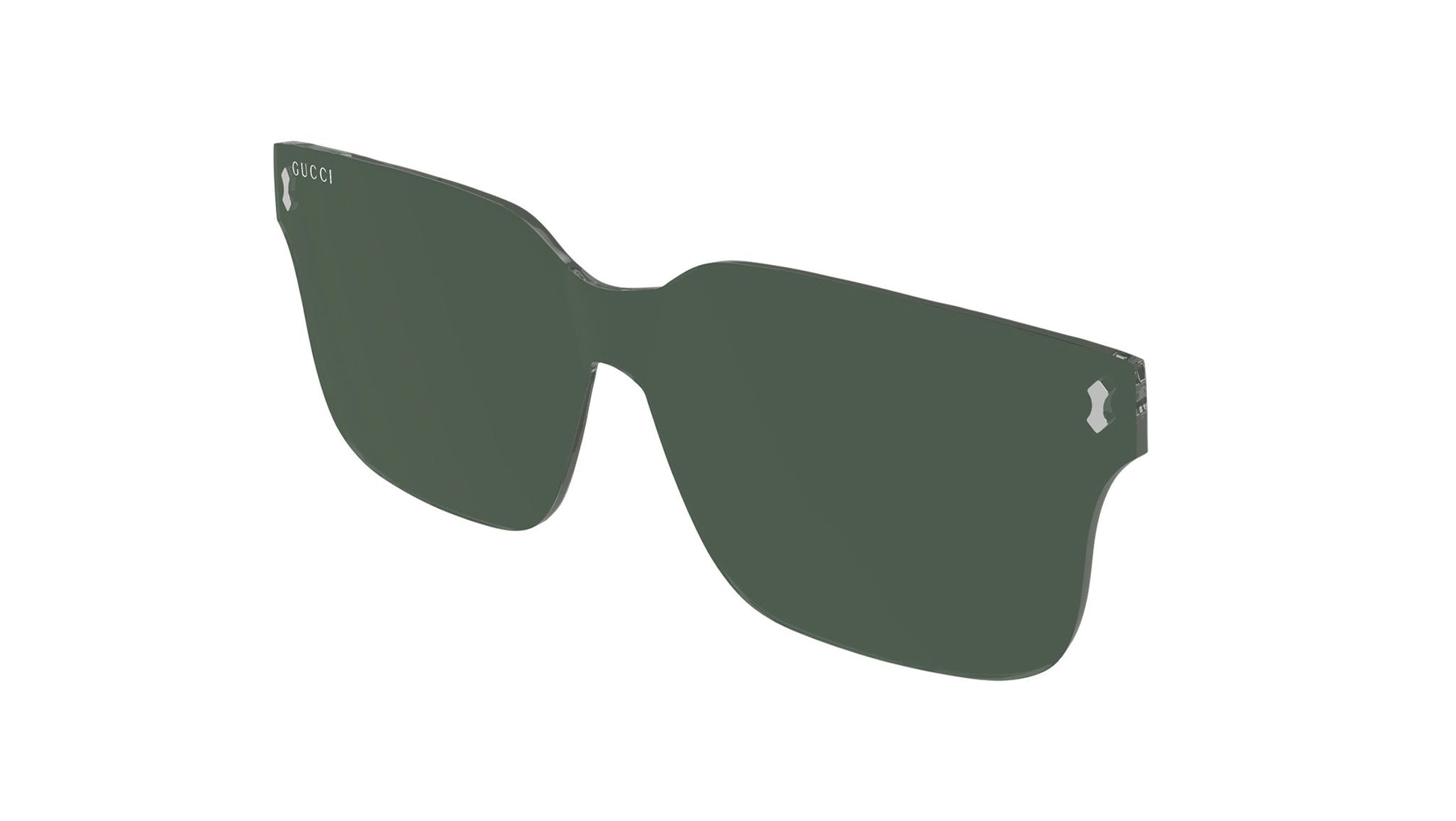 Gucci GG1711S Rectangle Sunglasses in Clear Lenses With Havana Frame, detail view