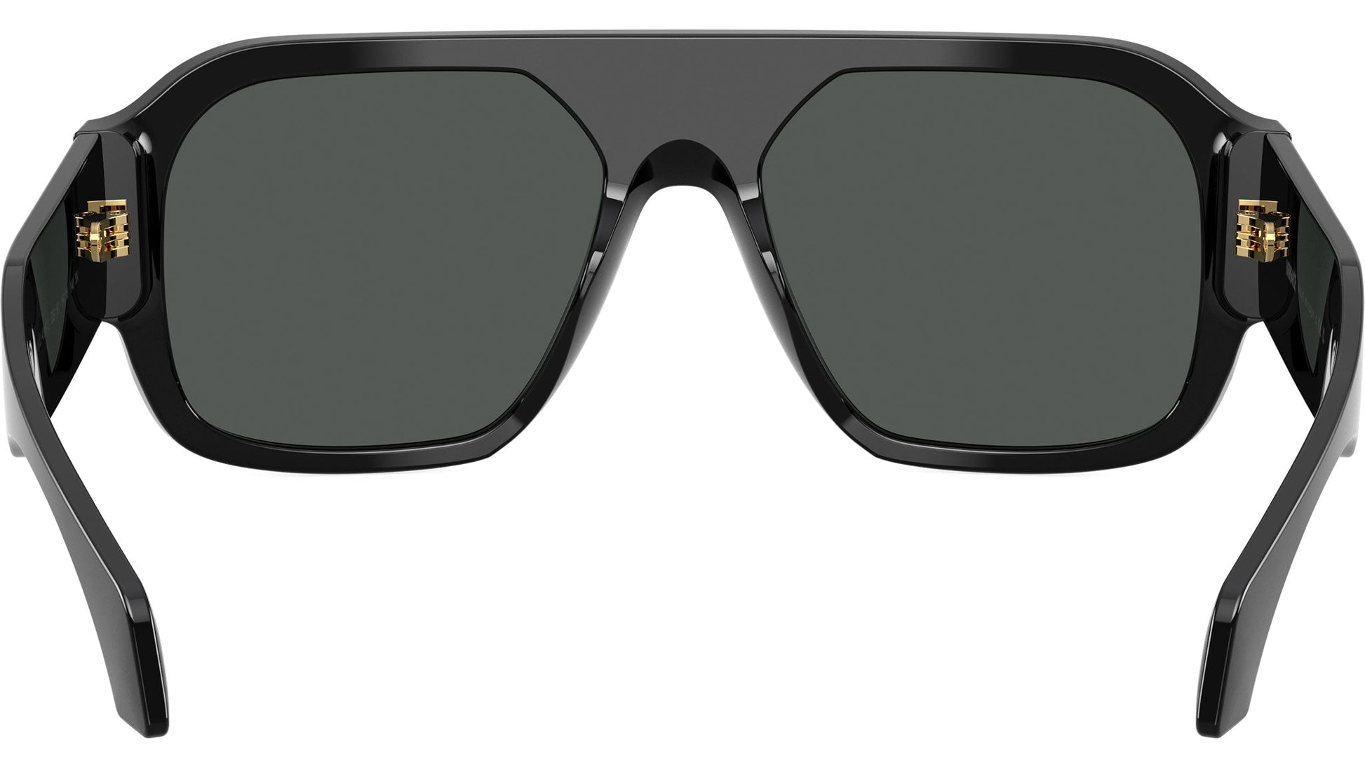 Versace VE4508U/S Square Sunglasses in Solid Grey Lenses With Black Frame, back view