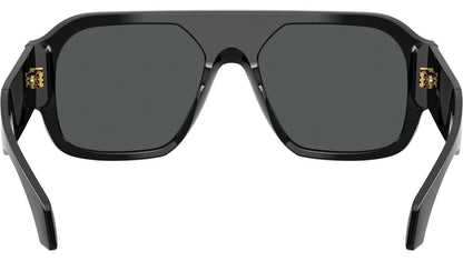 Versace VE4508U/S Square Sunglasses in Solid Grey Lenses With Black Frame, back view
