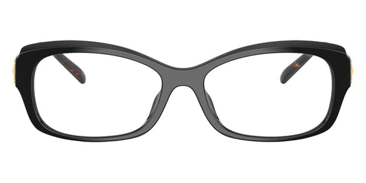 Tory Burch TY4015U Rectangle Eyeglasses in Satin Black, front view