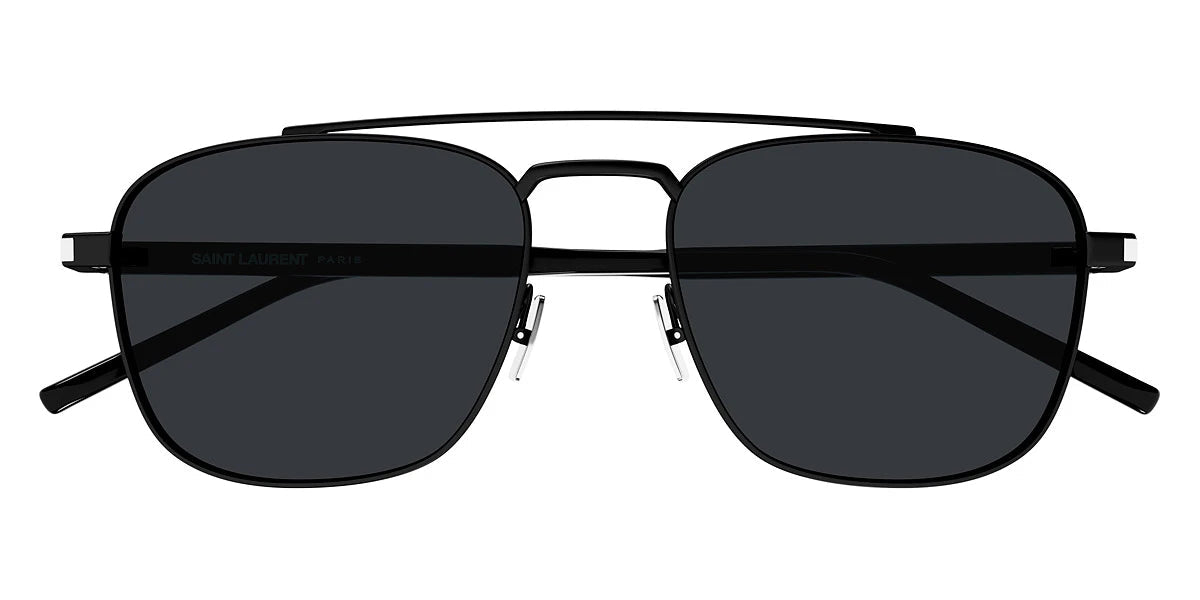 Saint Laurent SL665S Aviator Sunglasses in Black / Black-Crystal, front view