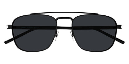 Saint Laurent SL665S Aviator Sunglasses in Black / Black-Crystal, front view