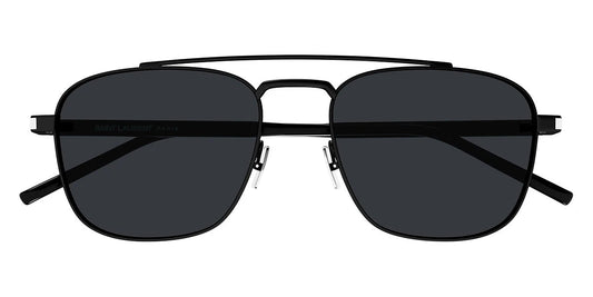 Saint Laurent SL665S Aviator Sunglasses in Black / Black-Crystal, front view
