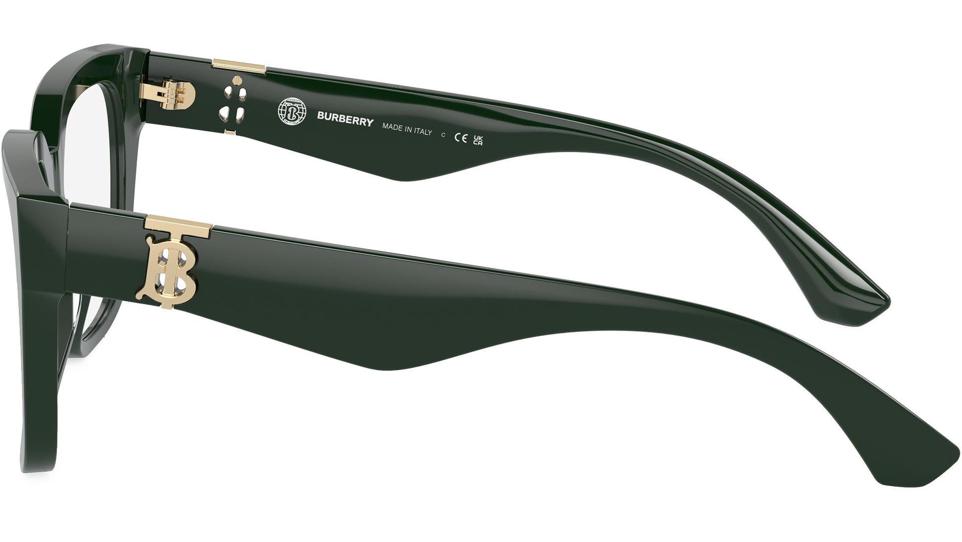 Burberry BE2403 Square Eyeglasses in Green Frame, angle view