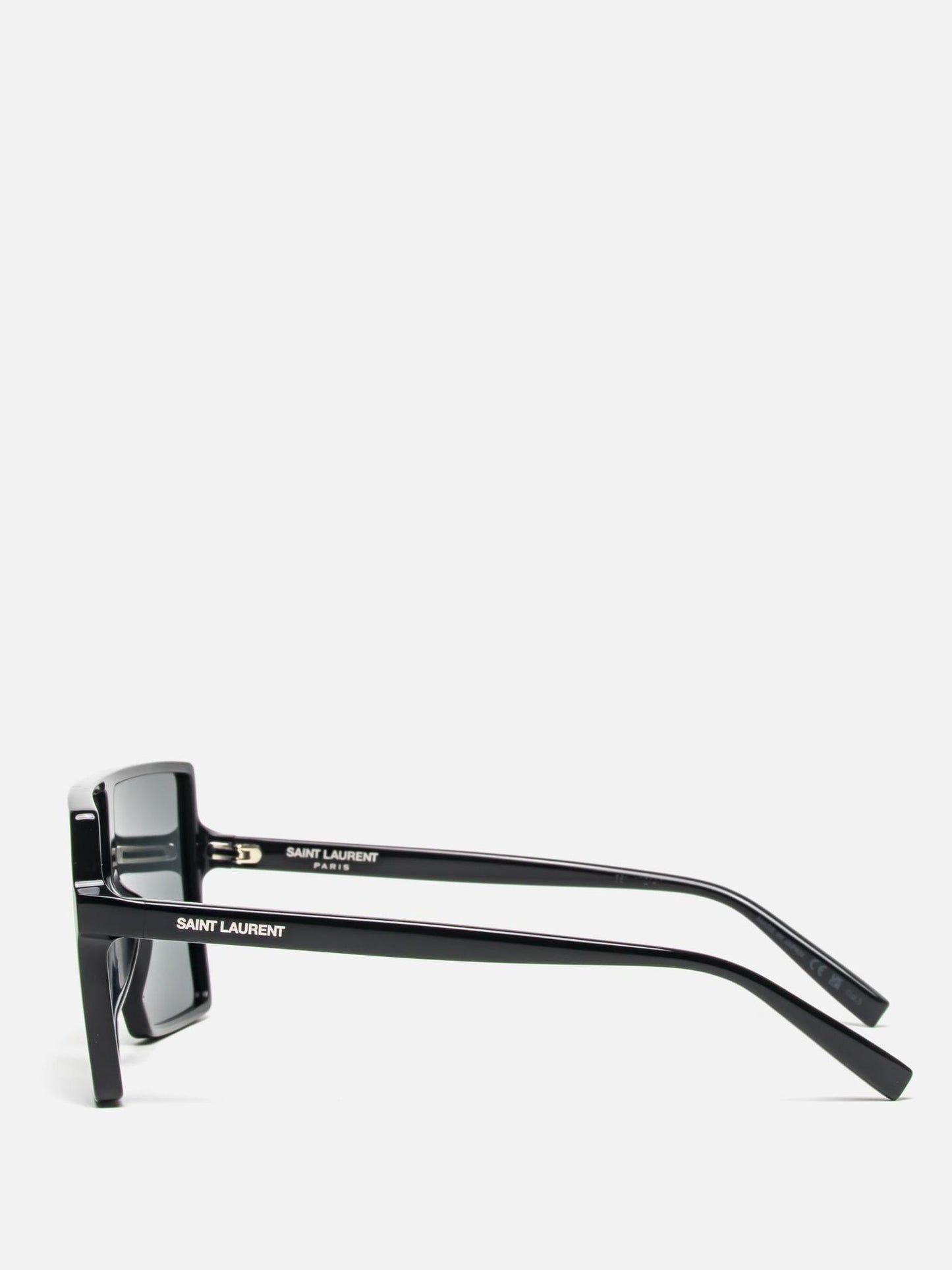 Saint Laurent SL909S Square Sunglasses in Grey Black, side view