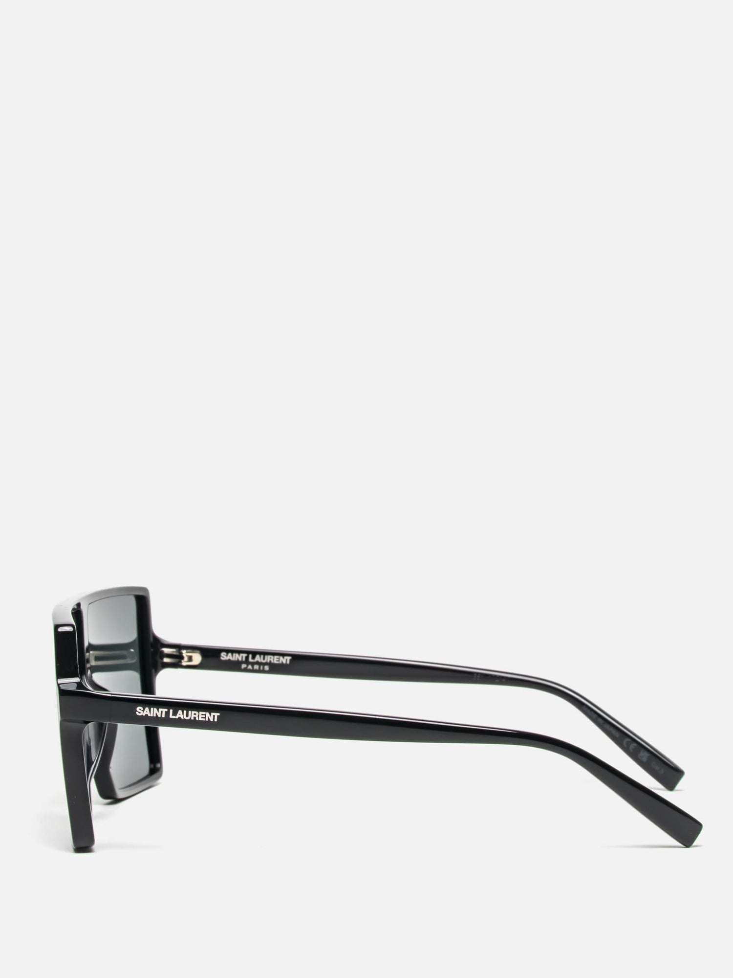 Saint Laurent SL909S Square Sunglasses in Grey Black, side view