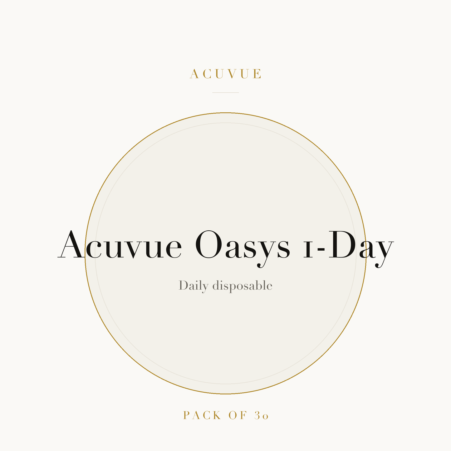 Acuvue Oasys 1-Day Contact Lenses on ivory plate