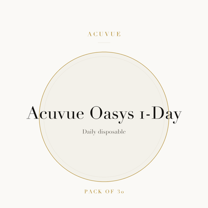 Acuvue Oasys 1-Day Contact Lenses on ivory plate