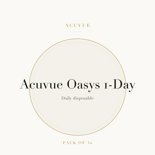 Acuvue Oasys 1-Day Contact Lenses on ivory plate