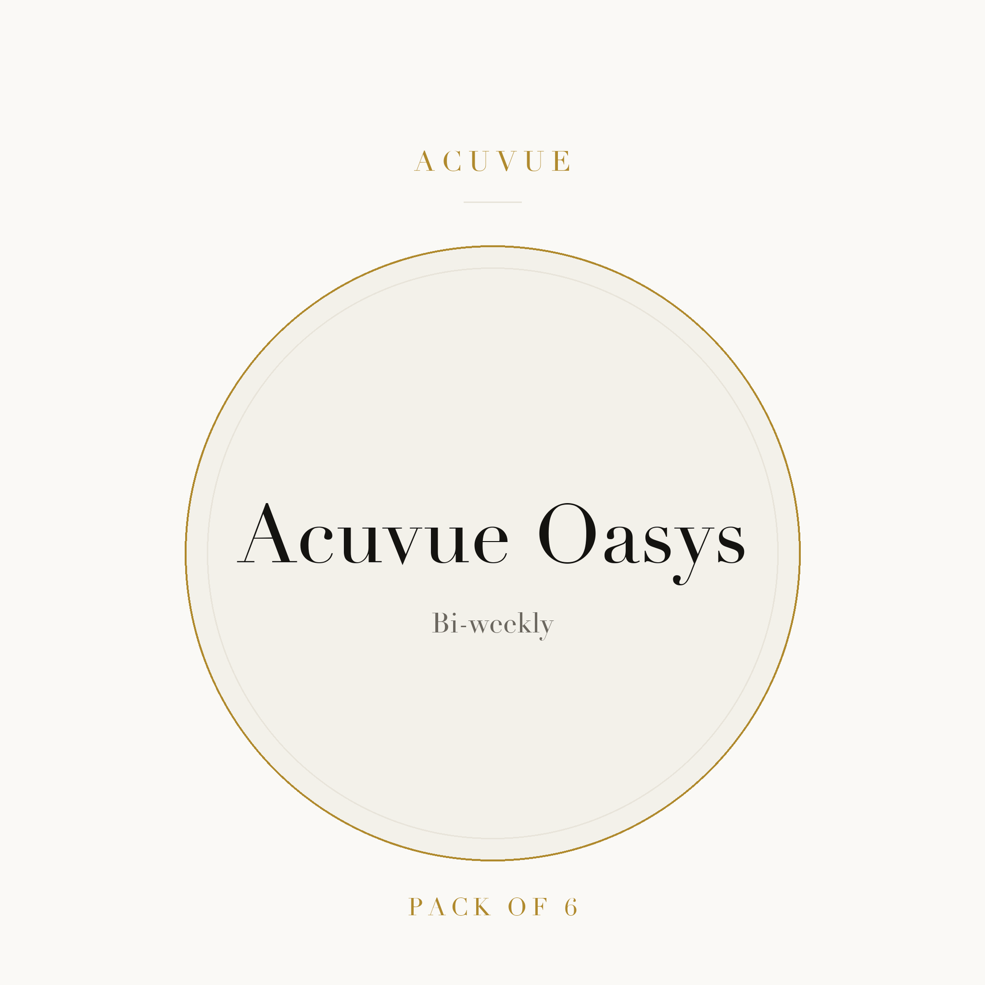 Acuvue Oasys Contact Lenses on ivory plate