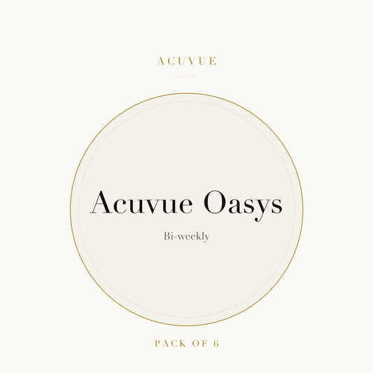 Acuvue Oasys Contact Lenses on ivory plate