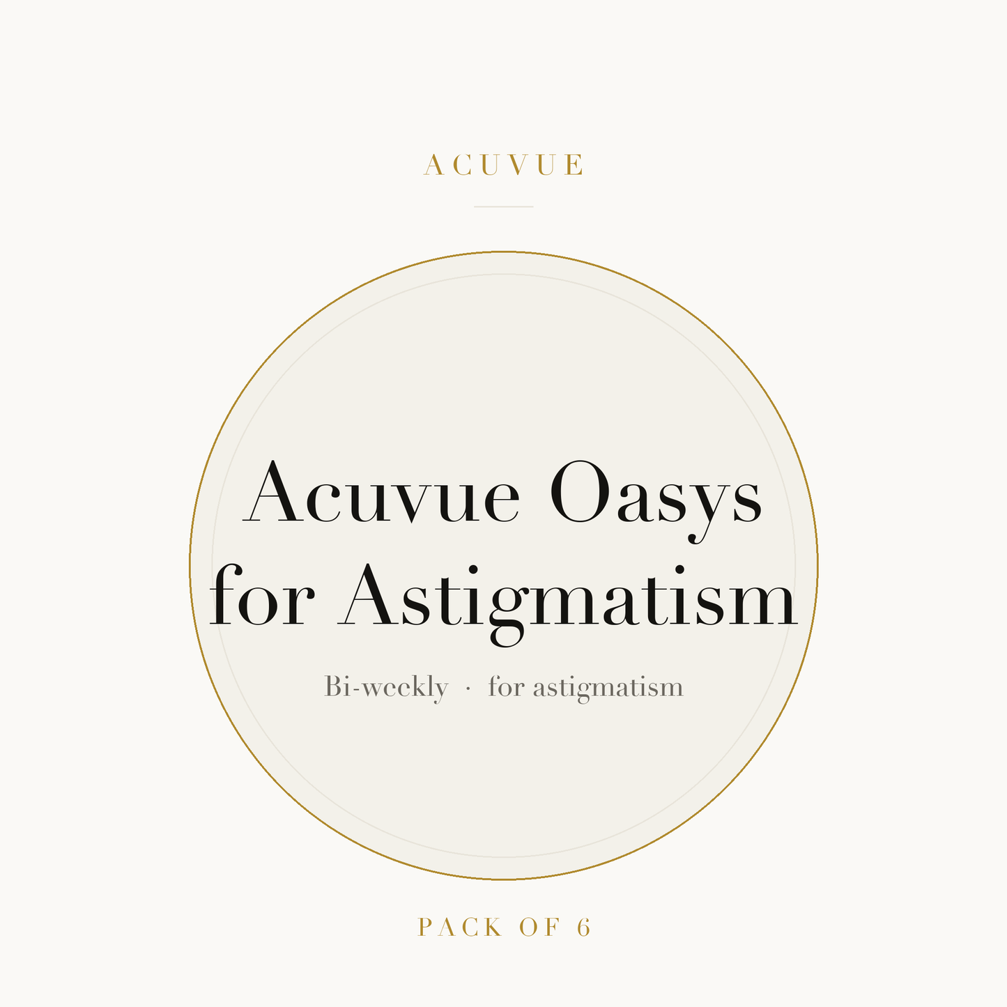 Acuvue Oasys for Astigmatism Contact Lenses on ivory plate