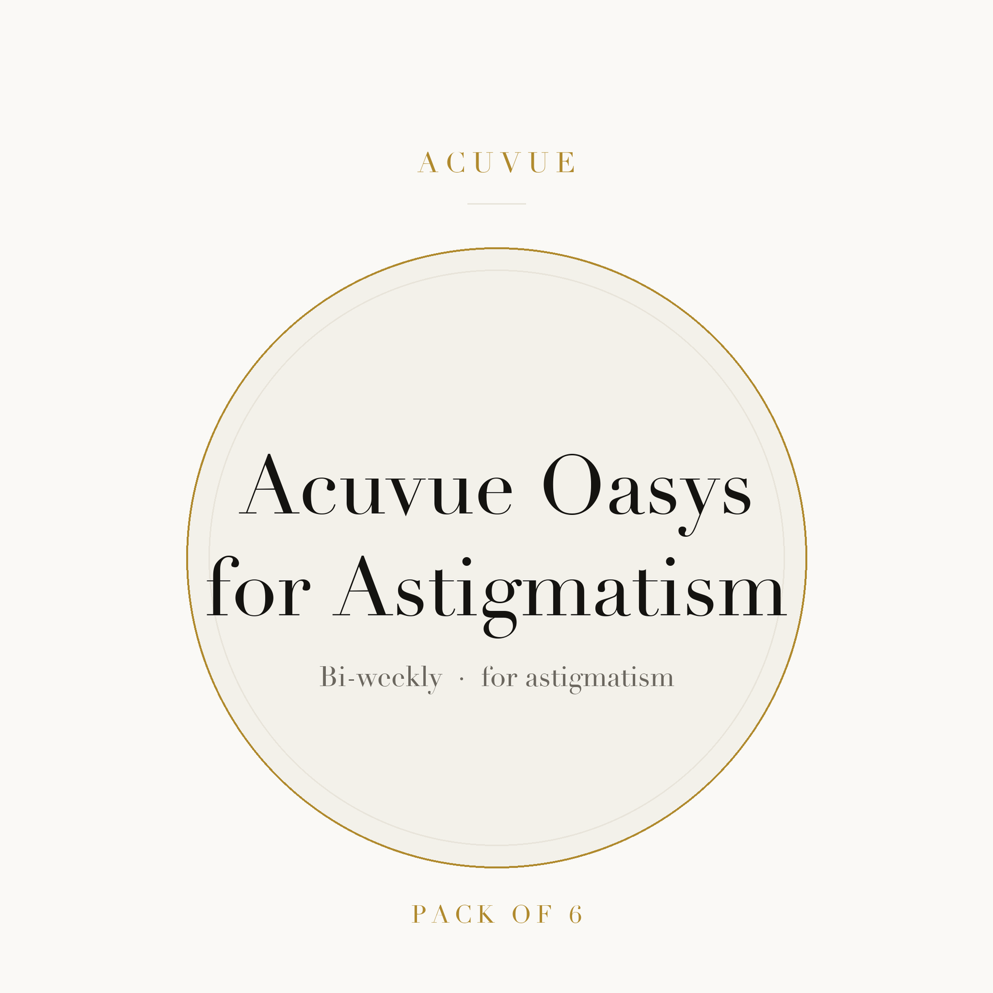 Acuvue Oasys for Astigmatism Contact Lenses on ivory plate