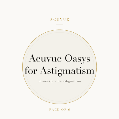 Acuvue Oasys for Astigmatism Contact Lenses on ivory plate
