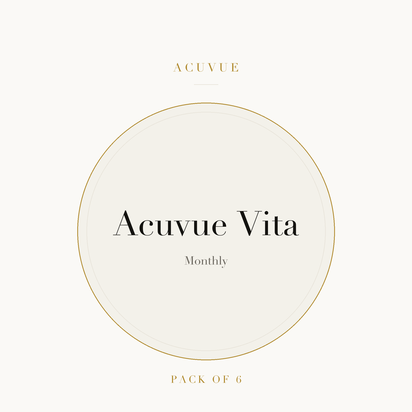 Acuvue Vita Contact Lenses on ivory plate