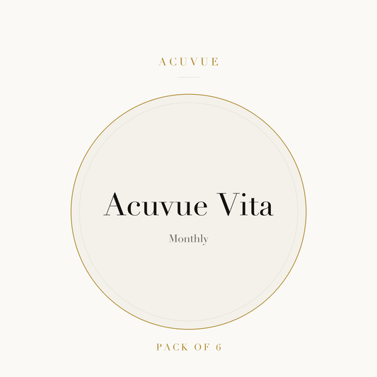 Acuvue Vita Contact Lenses on ivory plate