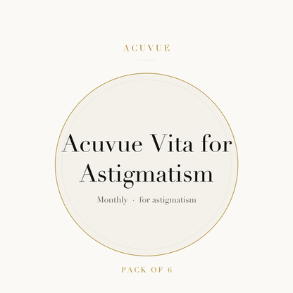 Acuvue Vita for Astigmatism Contact Lenses on ivory plate