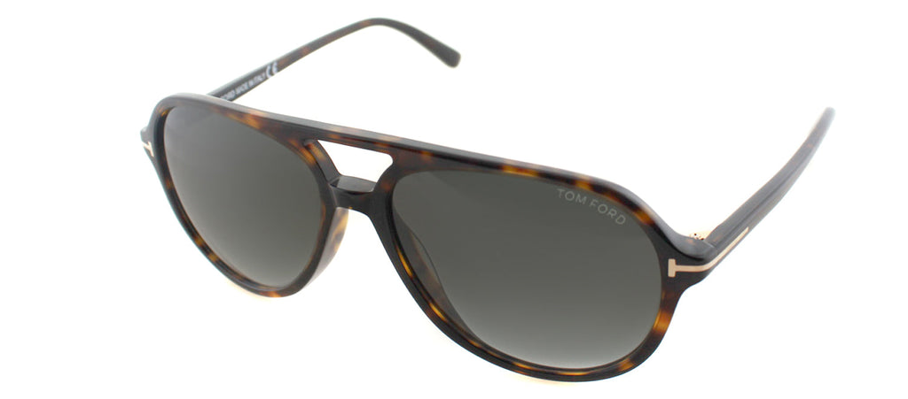 Tom Ford TF0331 Aviator Sunglasses in Dark Havana, angle view
