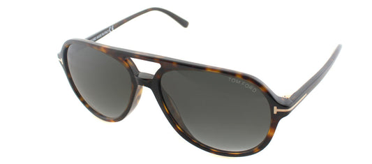Tom Ford TF0331 Aviator Sunglasses in Dark Havana, angle view