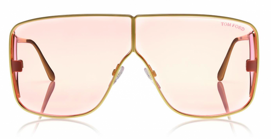 Tom Ford TF0708 Pilot Sunglasses in Pink / Gold, side view