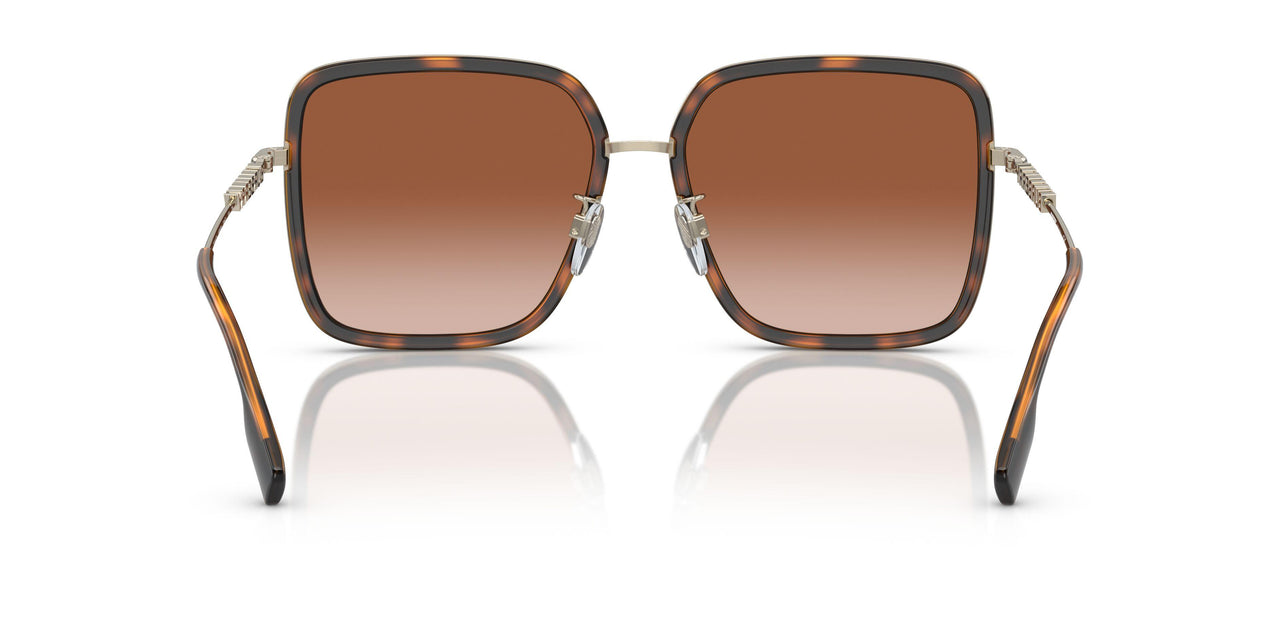 Burberry BE3145/S Square Sunglasses in Brown Gradient Lenses With Dark Havana Frame, angle view