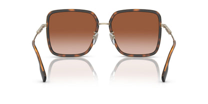 Burberry BE3145/S Square Sunglasses in Brown Gradient Lenses With Dark Havana Frame, angle view