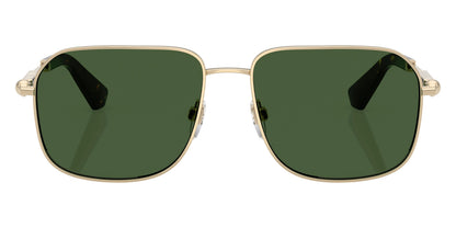 Burberry BE3159/S Square Sunglasses in Dark Green Lenses With Light Gold Frame, front view
