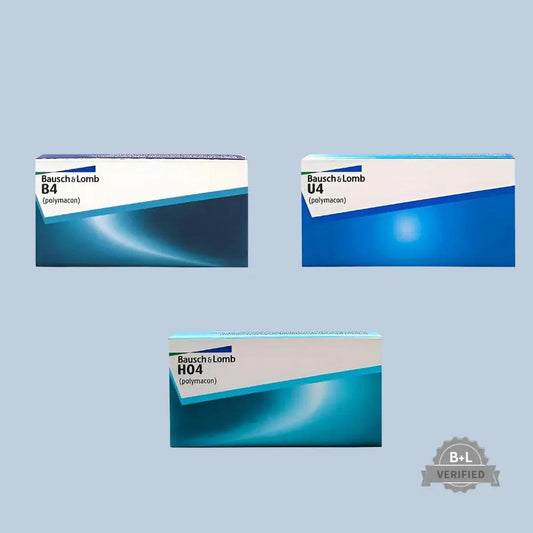 Bausch + Lomb B4 Contact Lenses box, front view