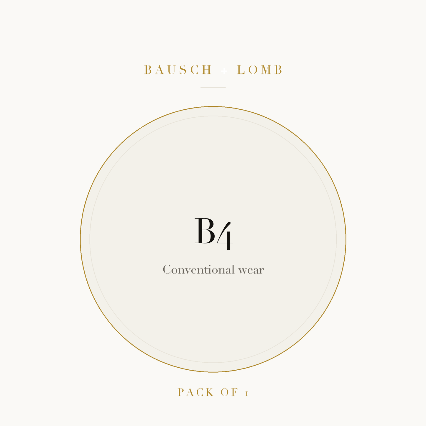 Bausch + Lomb B4 Contact Lenses on ivory plate