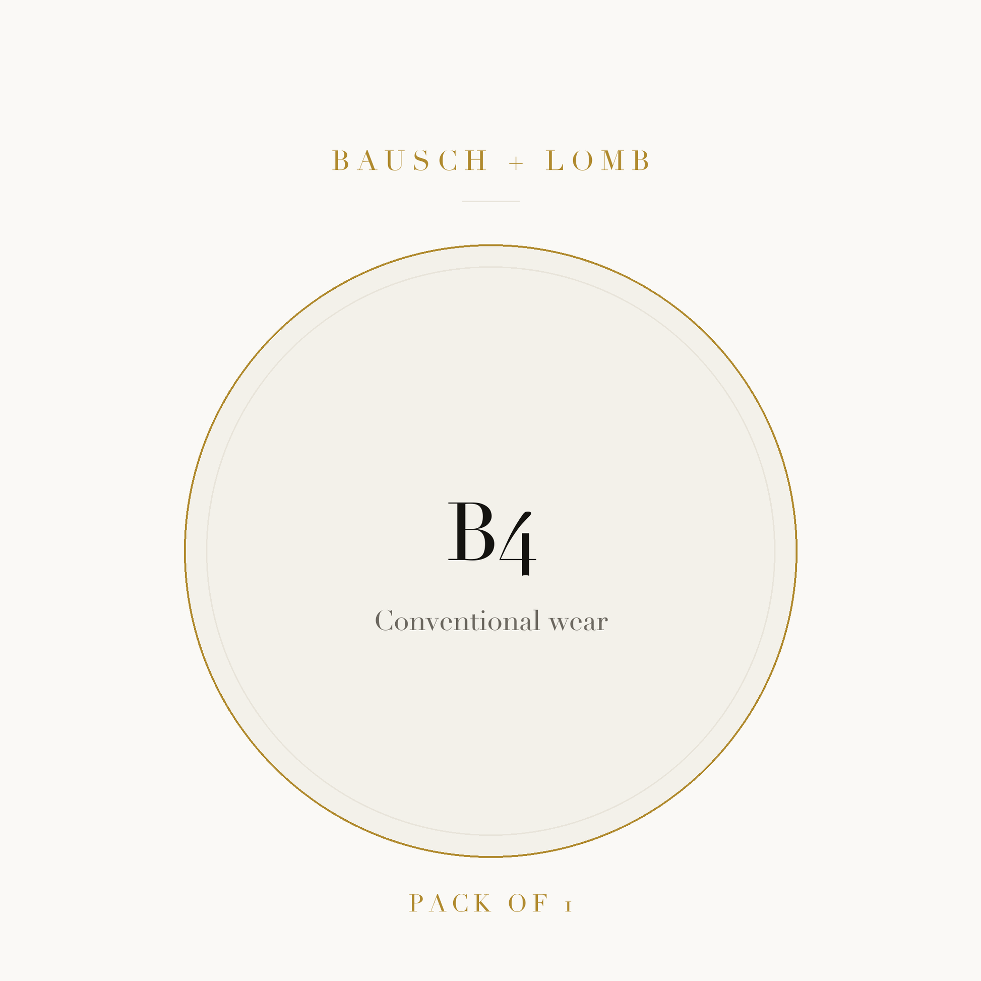 Bausch + Lomb B4 Contact Lenses on ivory plate