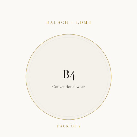 Bausch + Lomb B4 Contact Lenses on ivory plate