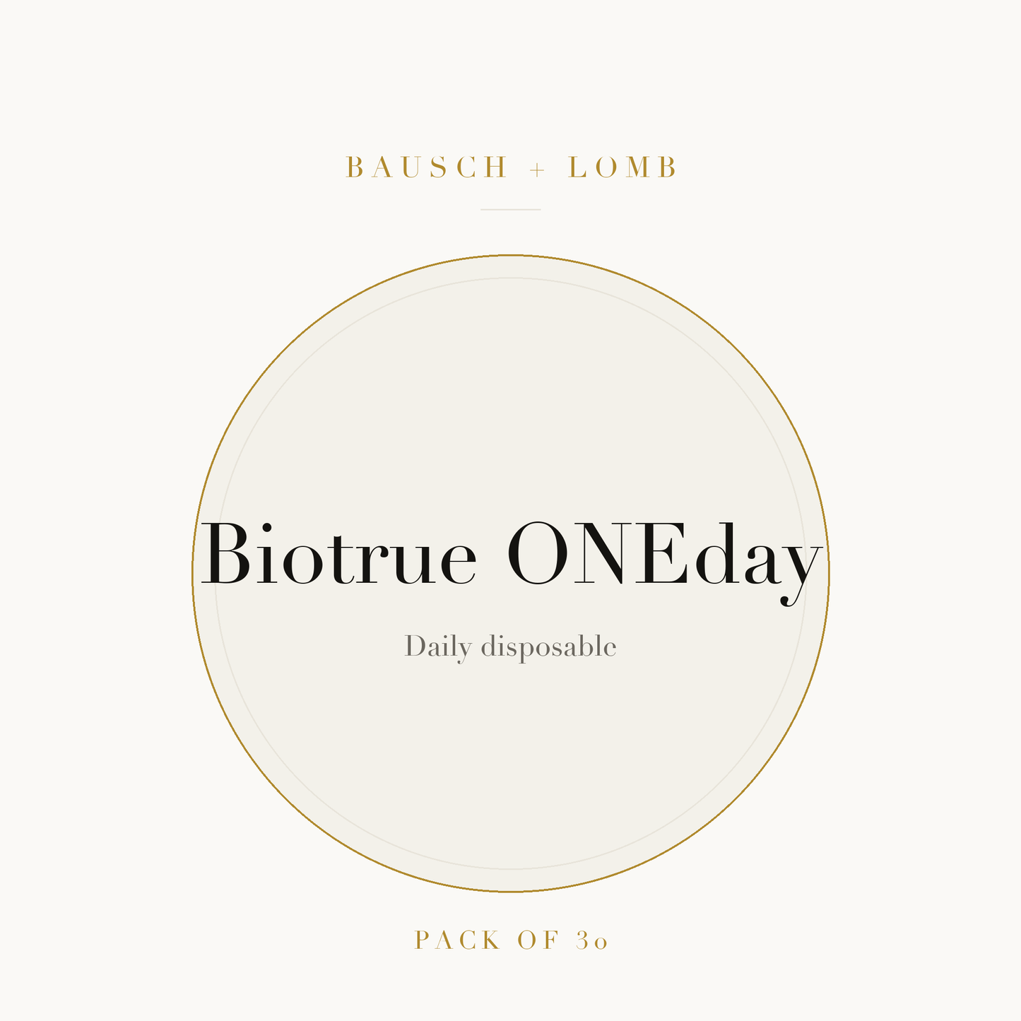 Bausch + Lomb Biotrue ONEday Contact Lenses on ivory plate