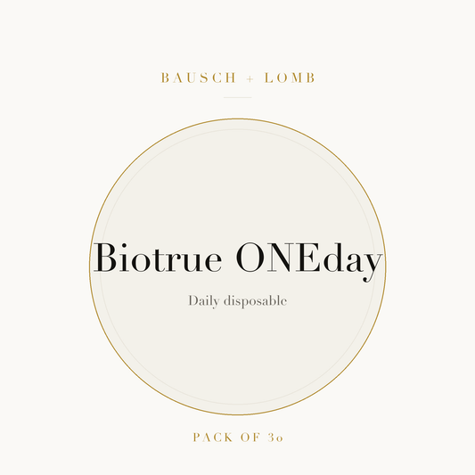 Bausch + Lomb Biotrue ONEday Contact Lenses on ivory plate