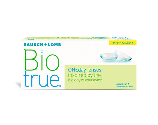 Bausch + Lomb Biotrue ONEday for Presbyopia Contact Lenses box, front view